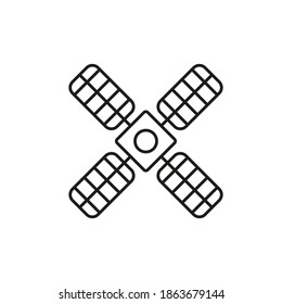 satellite icon element of space icon for mobile concept and web apps. Thin line satellite icon can be used for web and mobile. Premium icon on white background