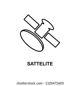 satellite icon. Element of technologies icon with name for mobile concept and web apps. Thin line satellite icon can be used for web and mobile. Premium icon on white background