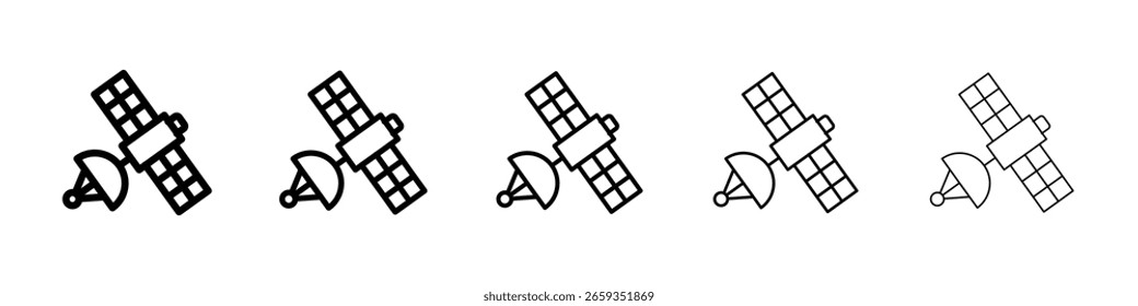 Satelliten-Ikone gefüllt flachen Schild Konzept für Web-Design.