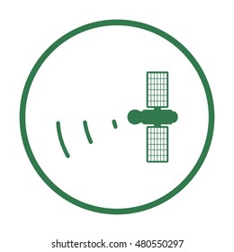Satellite  icon. Flat design.