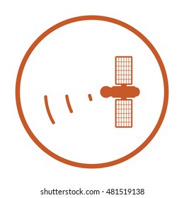 Satellite  icon. Flat design.