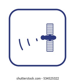 Satellite  icon. Flat design.