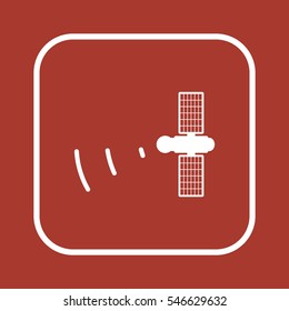 Satellite  icon. Flat design.