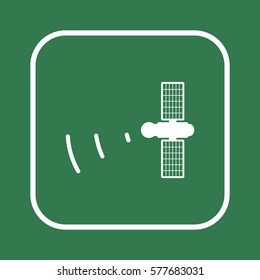 Satellite  icon. Flat design.