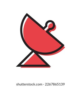 Satellite icon. Flat design style eps 10 vector illustration.