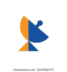 Satellite icon. Flat design style eps 10 vector illustration.