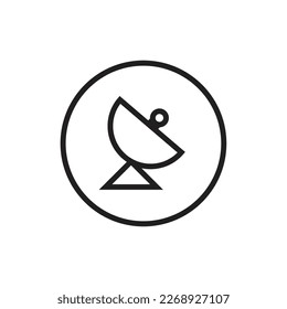 Satellitensymbol. Flaches Design eps10 Vektorgrafik.