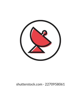 Satellite icon. Flat design style eps 10 vector illustration.