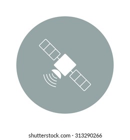 satellite icon. Flat design style. Vector icon