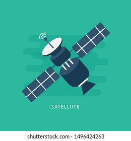 satellite icon. flat illustration of satellite vector icon. satellite sign symbol