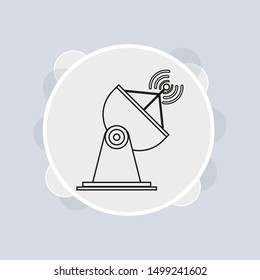 satellite icon. flat illustration of satellite vector icon. satellite sign symbol