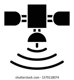 satellite icon glyph vector design 