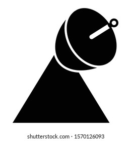 satellite icon glyph vector design