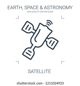 satellite icon. high quality line satellite icon on white background. from earth space astronomy collection flat trendy vector satellite symbol. use for web and mobile