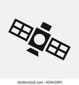 Satellite icon illustration isolated vector sign symbol