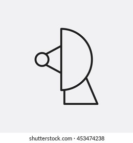 Satellite icon illustration isolated vector sign symbol
