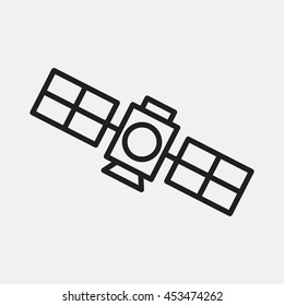 Satellite icon illustration isolated vector sign symbol