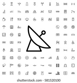satellite icon illustration isolated vector sign symbol. Airport icons set.