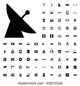 Satellite icon illustration isolated vector sign symbol. airport icons vector set. on white background