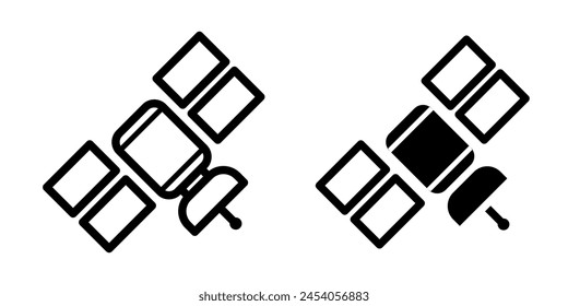 Plantilla de diseño de Vector de ilustración de ícono de satélite
