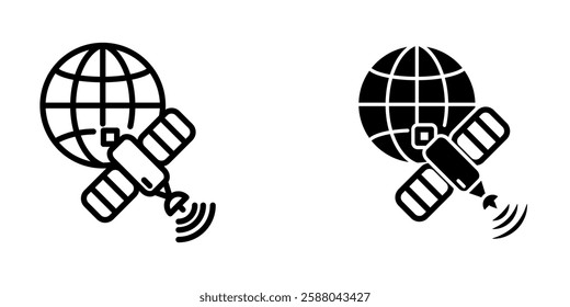 Satellite icon illustration vector design template