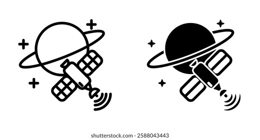 Satellite icon illustration vector design template