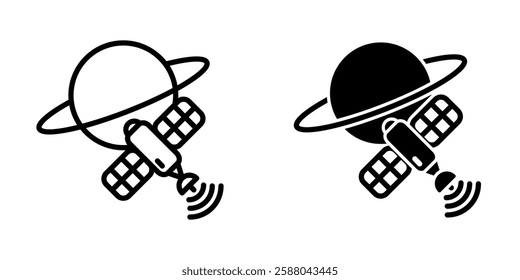 Satellite icon illustration vector design template