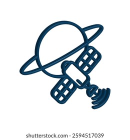 Satellite icon illustration vector design template