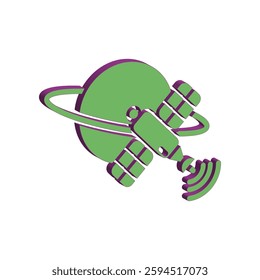 Satellite icon illustration vector design template