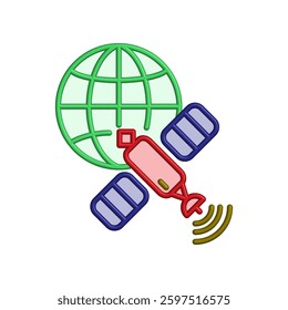 Satellite icon illustration vector design template
