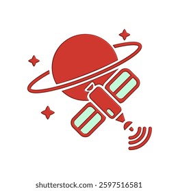 Satellite icon illustration vector design template