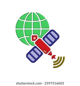Satellite icon illustration vector design template