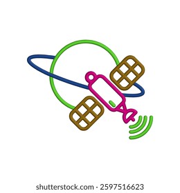 Satellite icon illustration vector design template