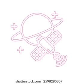 Satellite icon illustration vector design template