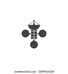 Icono satelital ilustración vectorial diseño plano