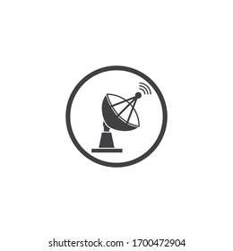 Icono satelital ilustración vectorial diseño plano
