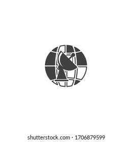 Satellite icon illustration vector flat design