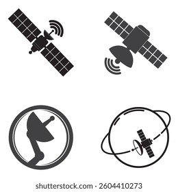Satellite icon illustration vector flat design