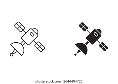 satellite icon Isolated flat vector in outline icon set eps 10
