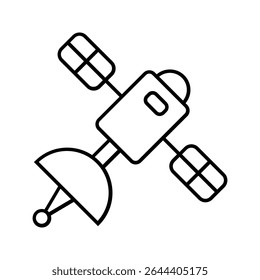 satellite icon Isolated flat vector in outline icon eps 10