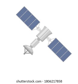 Satellite icon isolated on white background. Vector illustration. Eps 10.