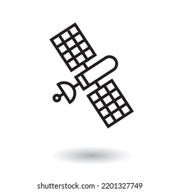 Satellite icon. icon isolated on white background.
