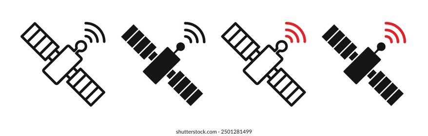 satellite icon isolated on white background