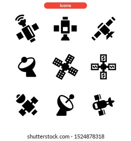 satellite icon isolated sign symbol vector illustration - Collection of high quality black style vector icons
