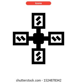 satellite icon isolated sign symbol vector illustration - high quality black style vector icons
