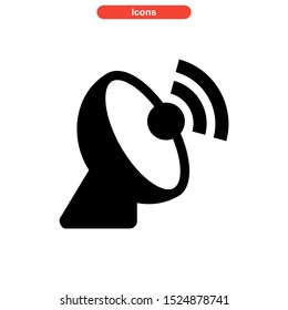 satellite icon isolated sign symbol vector illustration - high quality black style vector icons
