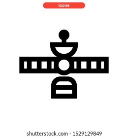 satellite icon isolated sign symbol vector illustration - high quality black style vector icons
