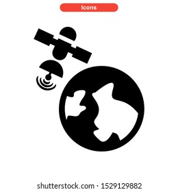 satellite icon isolated sign symbol vector illustration - high quality black style vector icons
