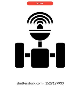 satellite icon isolated sign symbol vector illustration - high quality black style vector icons
