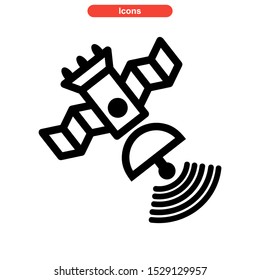 satellite icon isolated sign symbol vector illustration - high quality black style vector icons

